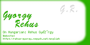 gyorgy rehus business card